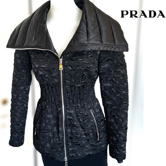 Chic Prada Jacket Sz 38 - Picture 1 of 16